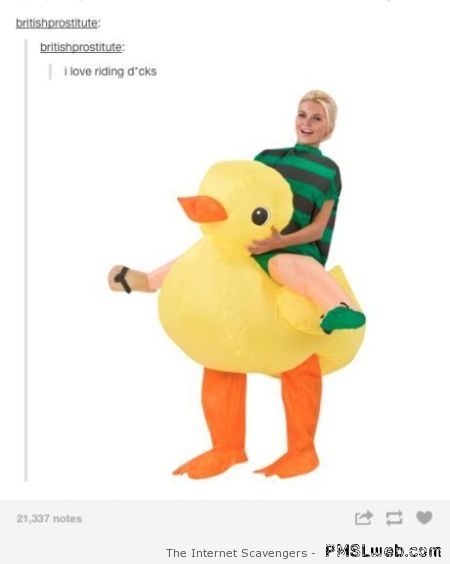 I love riding ducks at PMSLweb.com