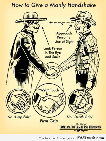 How to give a manly handshake at PMSLweb.com