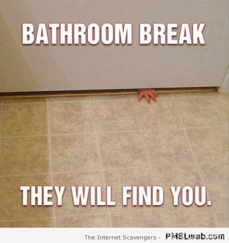 Bathroom break meme at PMSLweb.com
