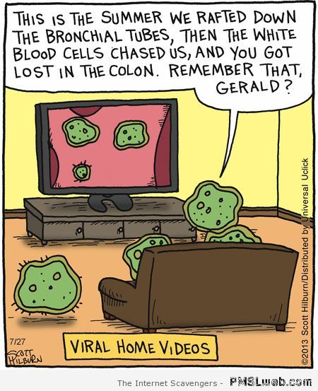 Viral home videos cartoon – Medical humor at PMSLweb.com