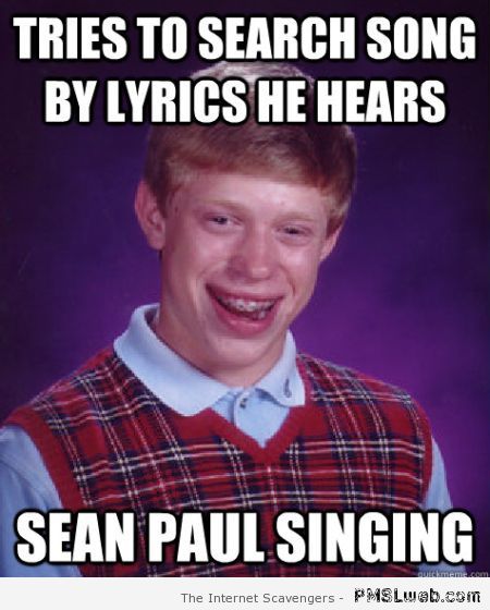 Funny Sean Paul lyrics meme at PMSLweb.com