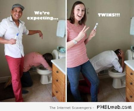 Funny twins announcement  - Happy Hump day at PMSLweb.com