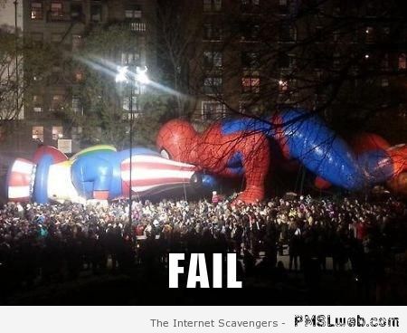 Blow up spiderman fail at PMSLweb.com