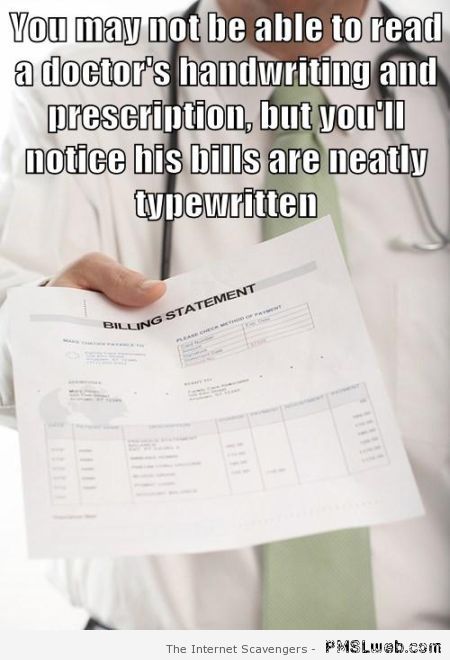 Medical bill meme at PMSLweb.com