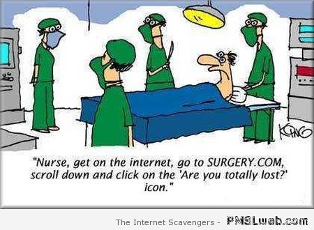 Funny surgery cartoon at PMSLweb.com