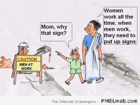Funny men at work cartoon at PMSLweb.com