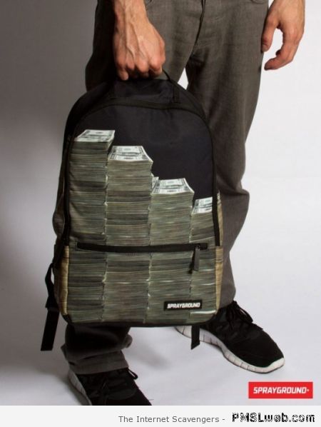 Money sprayground bag at PMSLweb.com