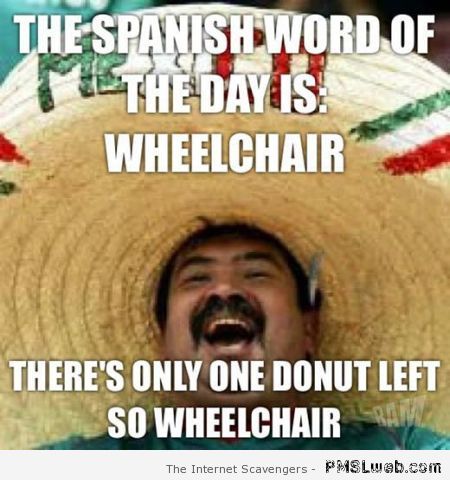 Mexican word of the day wheelchair at PMSLweb.com