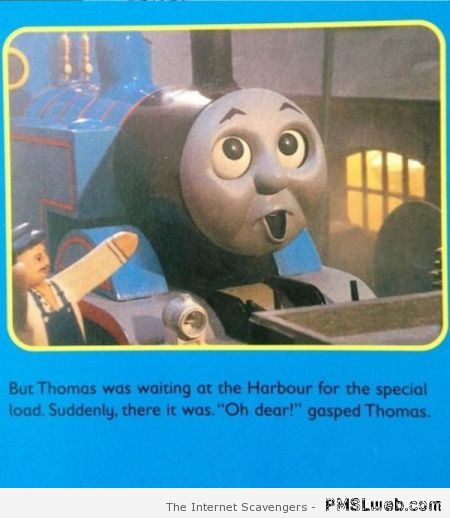 Thomas the tank engine funny book page at PMSLweb.com