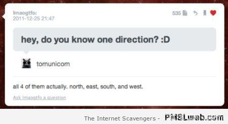 Do you know one direction funny at PMSLweb.com