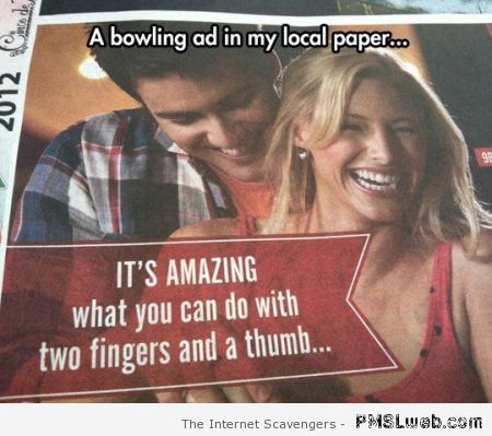 Funny bowling advert at PMSLweb.com