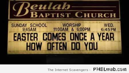 Church Easter sign fail at PMSLweb.com