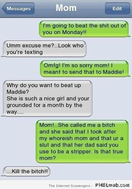 Funny mom on iPhone at PMSLweb.com