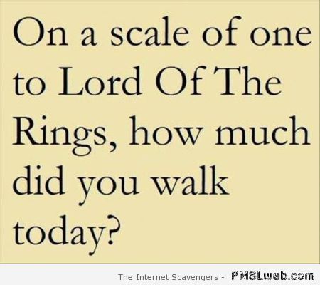On a scale of one to lord of the rings at PMSLweb.com