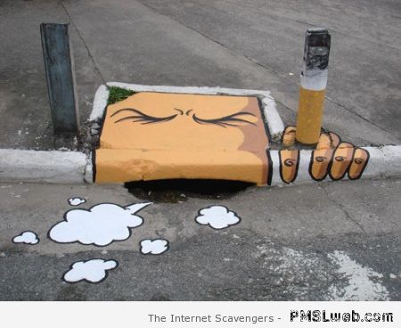 Smoking street art at PMSLweb.com