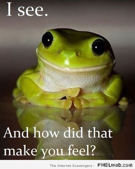 Psychologist frog at – Monday humour at PMSLweb.com