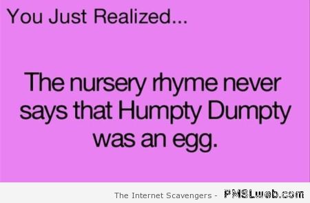 The nursery rhyme never says at PMSLweb.com