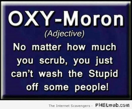 Oxy-moron funny definition – Sarcastic Thursday at PMSLweb.com