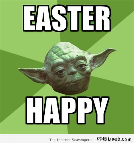 Happy Easter Yoda meme at PMSLweb.com
