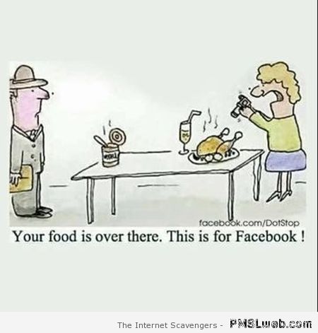 Facebook food funny cartoon at PMSLweb.com