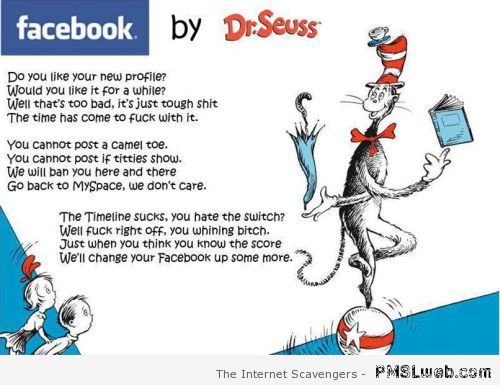 Dr Seuss facebook funny  - Best of social media at PMSLweb.com
