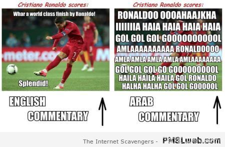 Football commentary English vs arab – Best Arab memes at PMSLweb.com