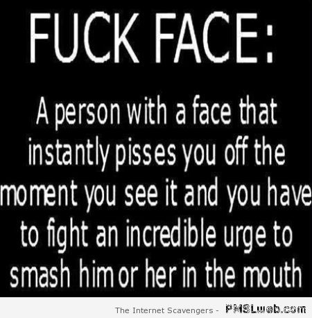F*ck face definition – Humorous pictures at PMSLweb.com