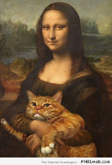 Mona Lisa and cat at PMSLweb.com