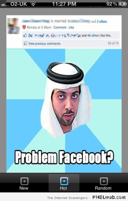 Funny Arabic polygamy on Facebook at PMSLweb.com