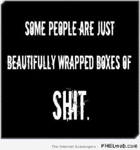 Some people are just beautifully wrapped boxes quote at PMSLweb.com