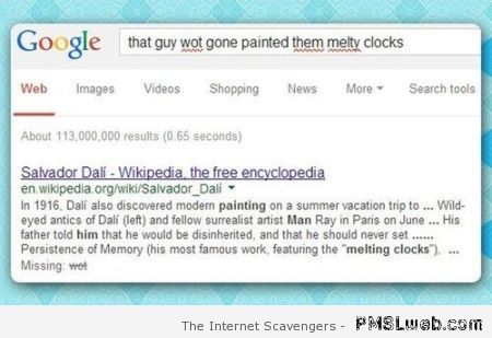 Salvador Dali Google search win at PMSLweb.com