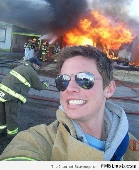 Fireman selfie at PMSLweb.com