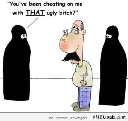 Funny Arab cheating cartoon at PMSLweb.com