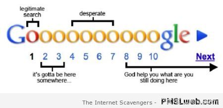 Funny Google search truth at PMSLweb.com