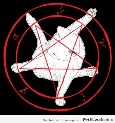 Cat pentagram – Funny Monday at PMSLweb.com