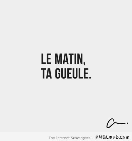 Le matin ta gueule – Funny French pics at PMSLweb.com