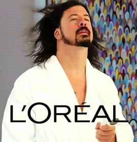 Dave Grohl L’Oreal gif – Rock music funnies at PMSLweb.com