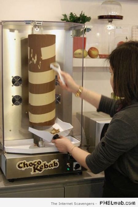 Chocolate kebab machine at PMSLweb.com