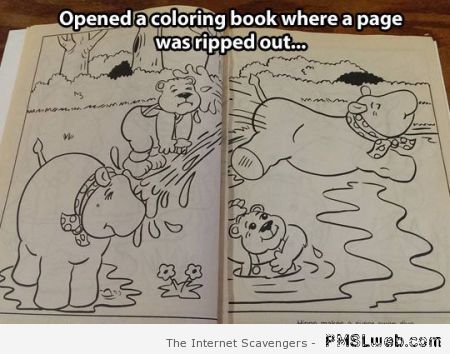 Opened a coloring book with missing page at PMSLweb.com