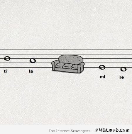 Sofa musical notes at PMSLweb.com
