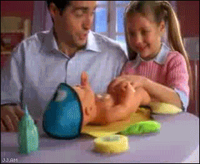 Baby boy doll who pees gif – Saturday giggles at PMSLweb.com