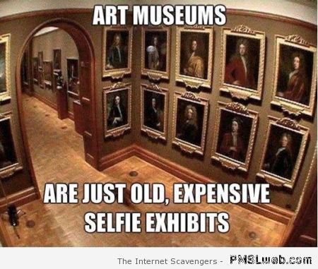 Art museums are selfie exhibits meme at PMSLweb.com