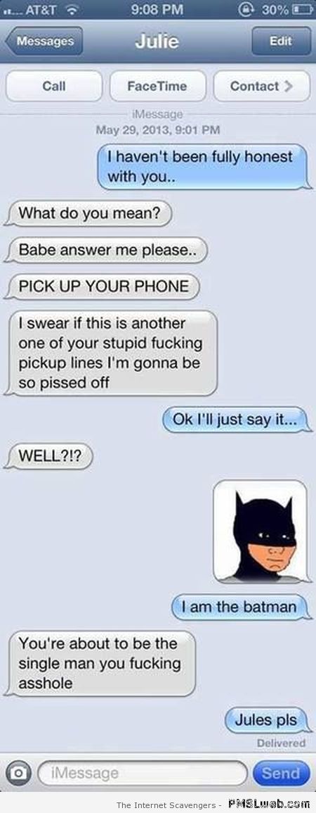 I am the batman iPhone funny at PMSLweb.com