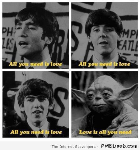 Yoda and the Beatles humor at PMSLweb.com
