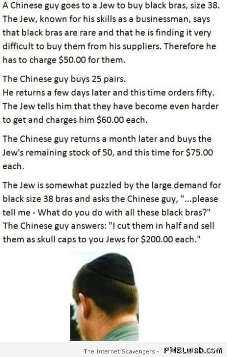A Chinese and a Jew joke at PMSLweb.com