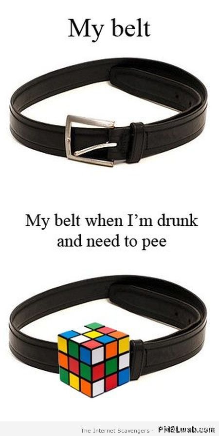 My belt when I need to pee at PMSLweb.com