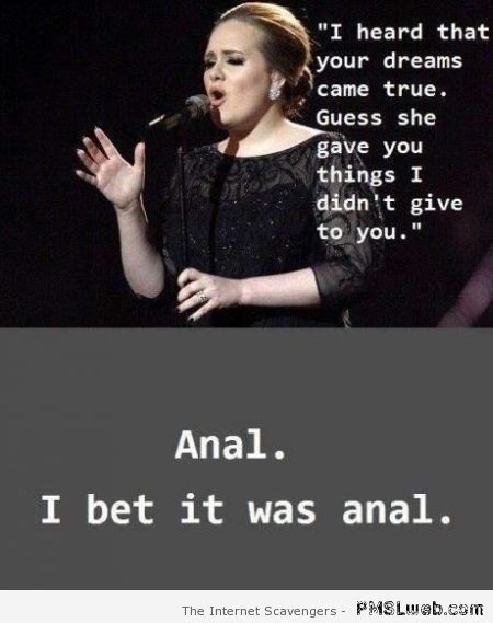 Adele humor at PMSLweb.com