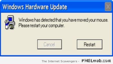 Windows update humor at PMSLweb.com