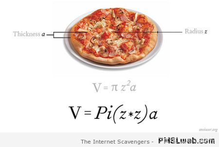 Pizza maths humor at PMSLweb.com