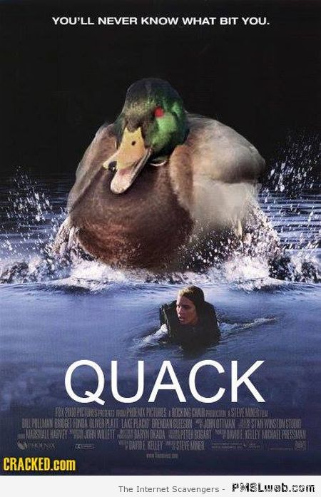 Quack fake movie poster at PMSLweb.com